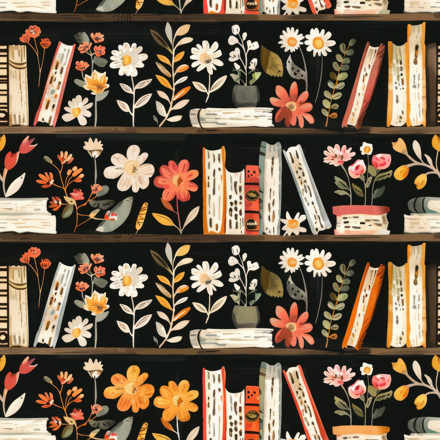 The Flowered Library Kindle Insert