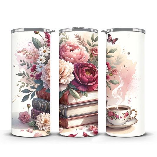 Blooming Chapters Stainless Steel Tumbler 20oz.